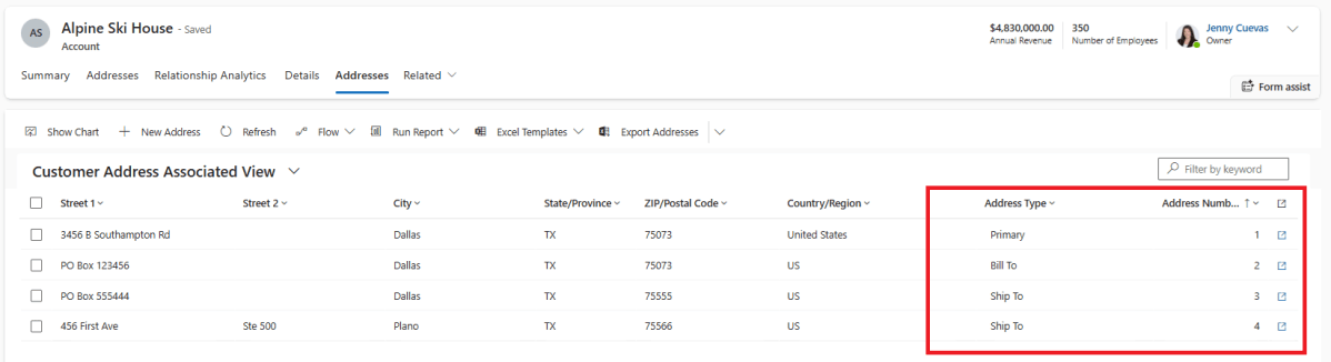 D365 CE Customer Address&nbsp;Management
